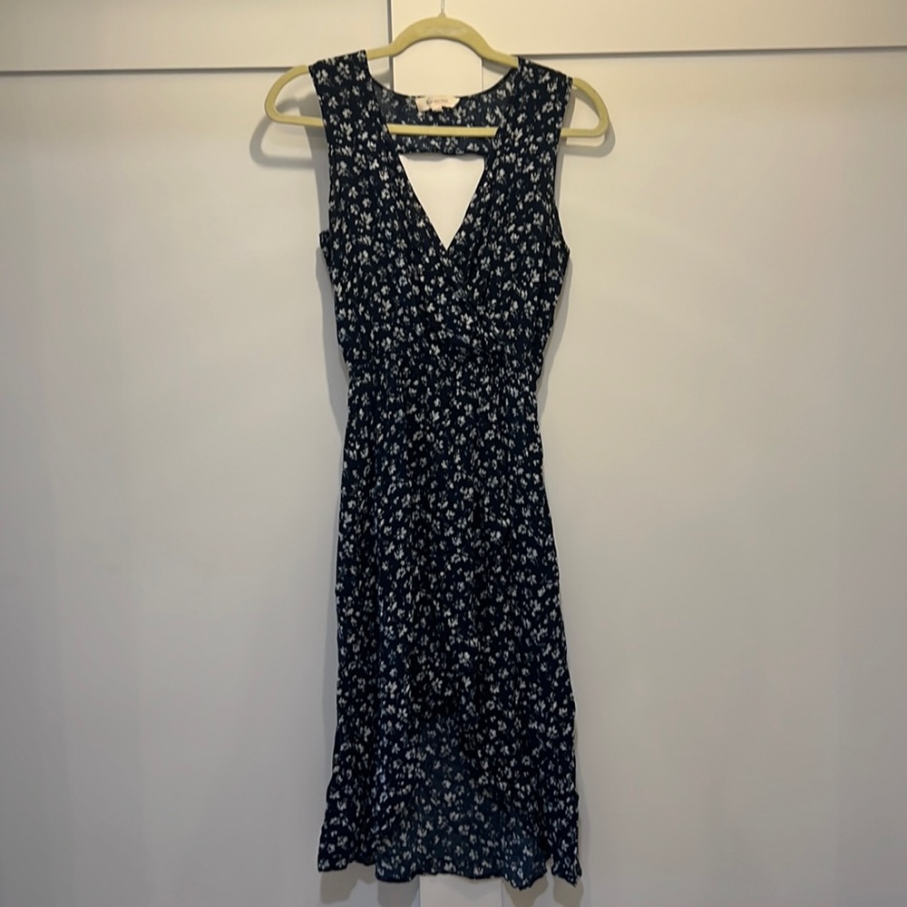 Vince Camuto Blue Floral Sun Dress Size XS